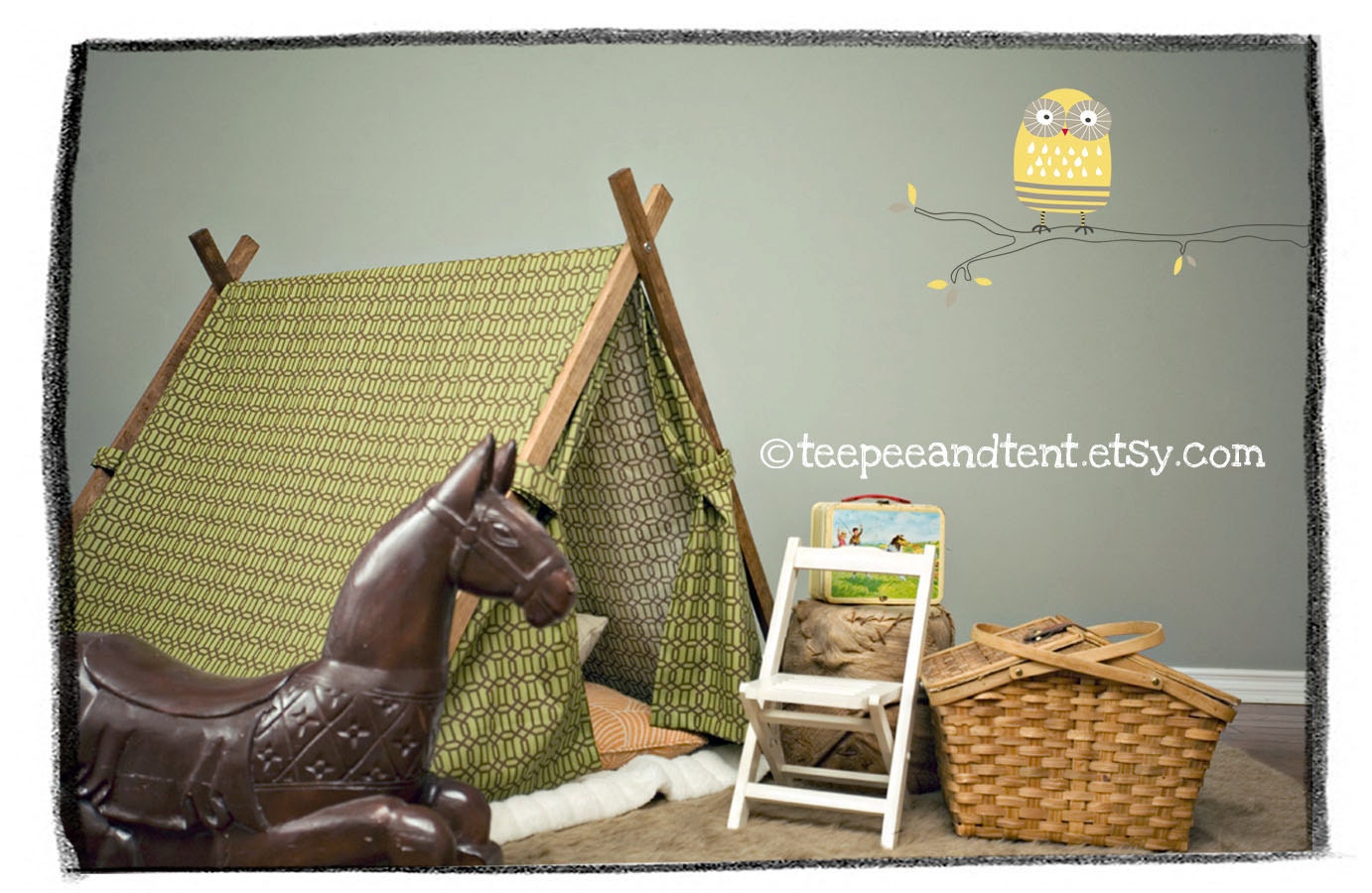 Kids Teepee Play Tent - Frame included