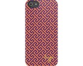 Personalized iPhone 5 Case - GREEK KEY Collection - you pick color combo