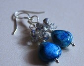 Brazilian blue agate earrings - Azura