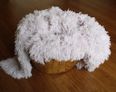 Purple Dreams Faux FUR Newborn Baby Photography Prop Blanket - Baby Girl Props, Basket Stuffer, Fabric, Fur - So SoFT, 20" x 31"