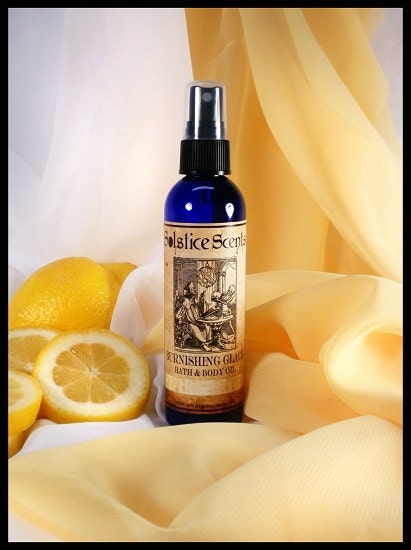 Chiffon Burnishing Glace - Dry Oil Body Spray - Vanilla, White Musk, White Amber & Lemon Myrtle EO 4 oz.