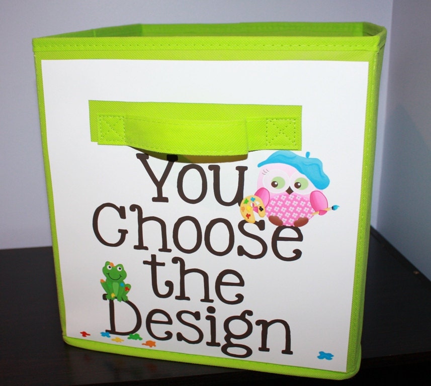 Choose Any Kid's Bedroom Baby Nursery Fabric Bin Organizer for Toys or Clothing