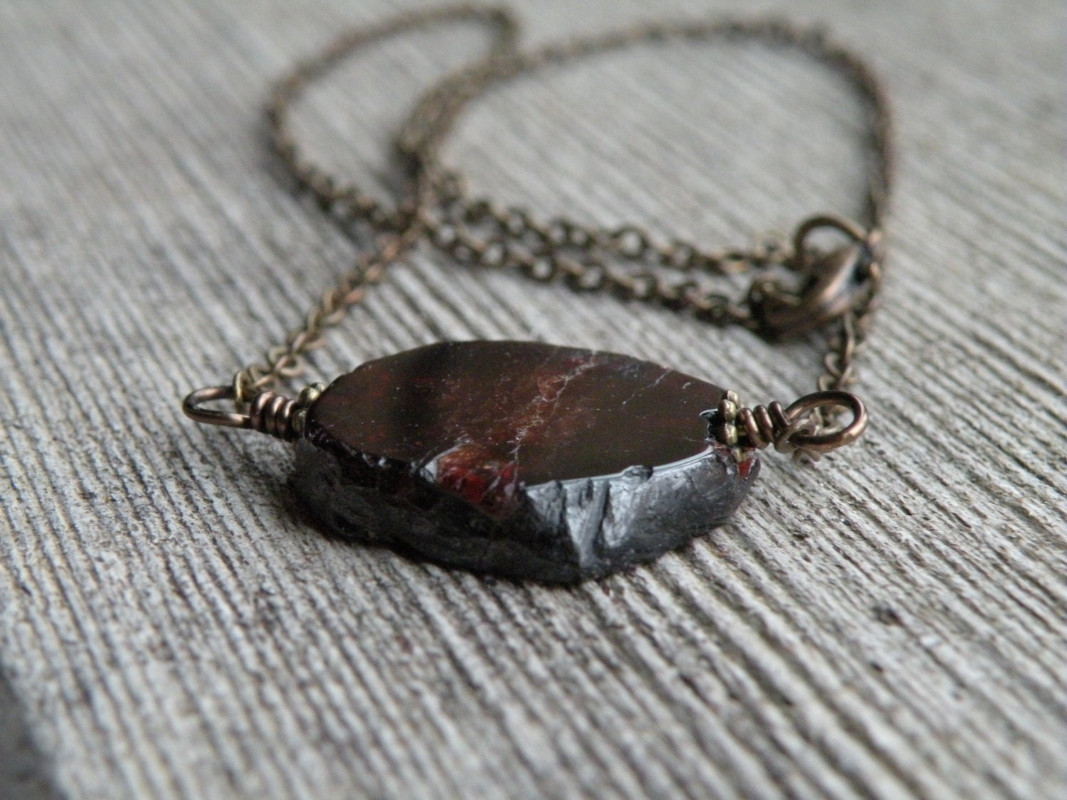 Raw Garnet Necklace, Garnet Necklace, Rough garnet, Garnet, Stone Necklace