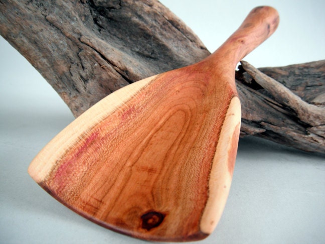 eco carved plum rice paddle/serving spoon