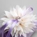 Wedding Ring Pillow- Ivory Flower on Lavender Silk Bridal Ring Pillow
