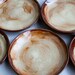 Rustic Dinnerware Plates Deep Red and Gold Salad Plates Set of Six Rustic Tableware Stoneware Dishes Ceramic Dinner Plates Handmade Pottery