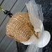 FRENC FARMHOUSE PINCUSHION Repurposed Vintage Burlap and White China Redeux Adorable