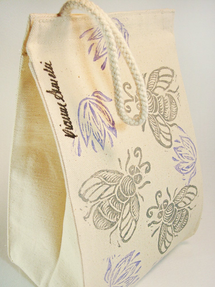 Bumblebee - Recycled Cotton Canvas Lunch Bag