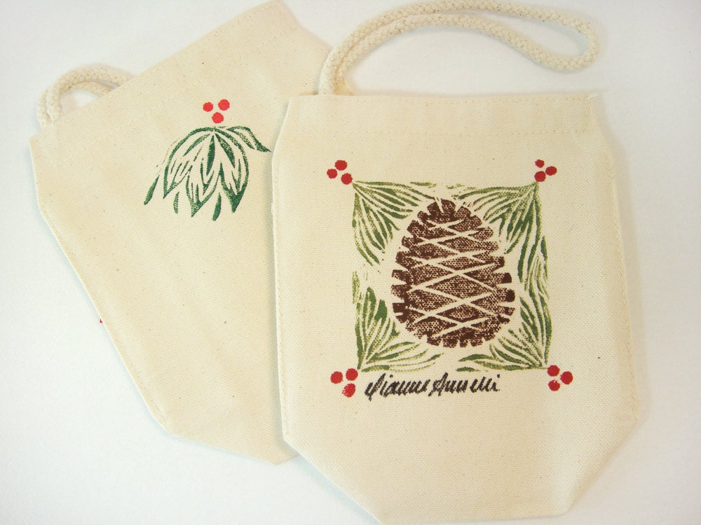 Pinecone - Mini Snack-Size Bag - Natural Cotton
