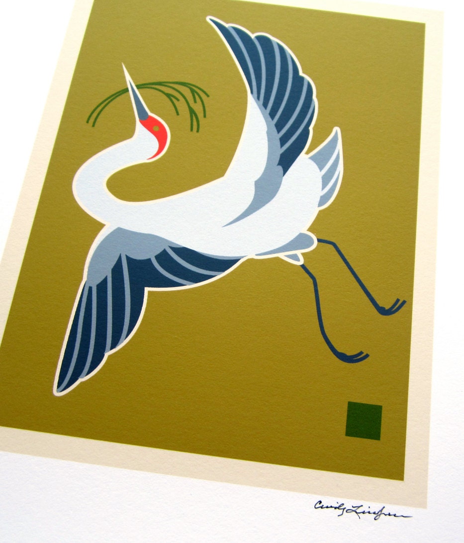 Crane Giclee Print