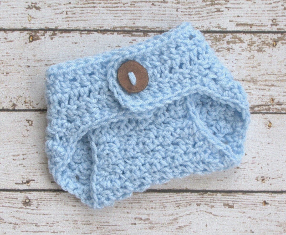 Light Blue Diaper Cover, Newborn Bum Cover, Photo Prop