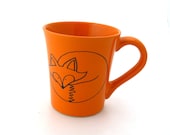 Custom Fox Mug Orange can be personalized