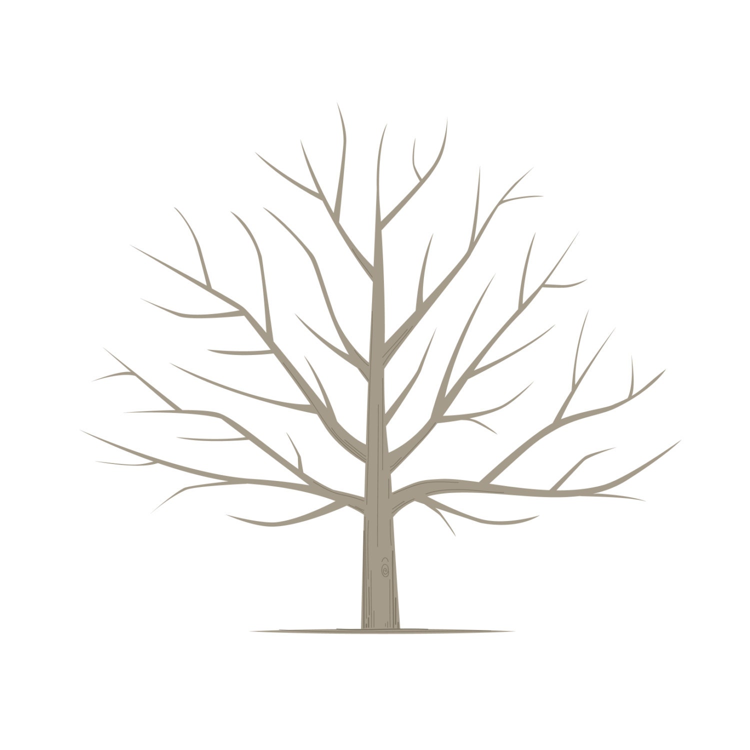 DIY Fingerprint Tree Poster - Instant Download