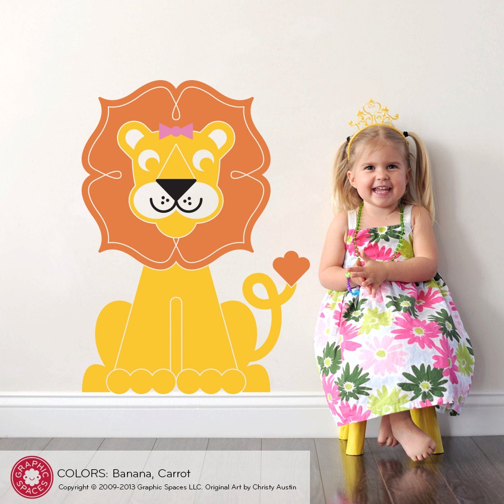 Jungle Nursery Lion Wall Decal: Kids Safari Decal