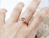 Yin yang  - Dragon vein agate wrapped ring (SR)