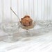 Vintage Glass Ice Cream Parlor Bowls, Sundae Cups, Footed Dessert Dish, Soda Fountain, Retro Kitchen, Basketweave Base