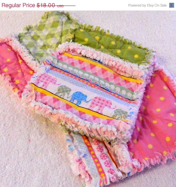 SALE Elephant Burp Cloths - set of 3