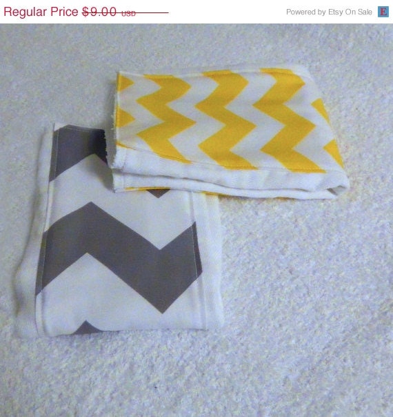 SALE Chevron Burp Cloths - set of 2 - Your Choice