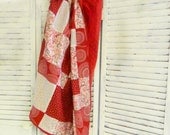Red & White Minky Blanket