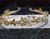 Cinq - Full halo version.......... Gold flower crown - Bridal halo