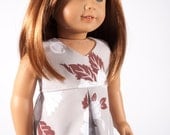 American Girl doll clothes, retro, 1970s style, tunic, 18" inch doll clothing, pleated, top, gray, grey, original design, PattiKuz