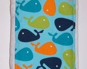 Burp Cloth- Blue Whales