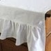 White Ruffled Cotton Table Runner - 16" x 60" - Table Linens
