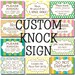 Please Knock sign -CUSTOM-