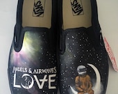 Hand Painted Angels and Airwaves Love Custom Vans Shoes