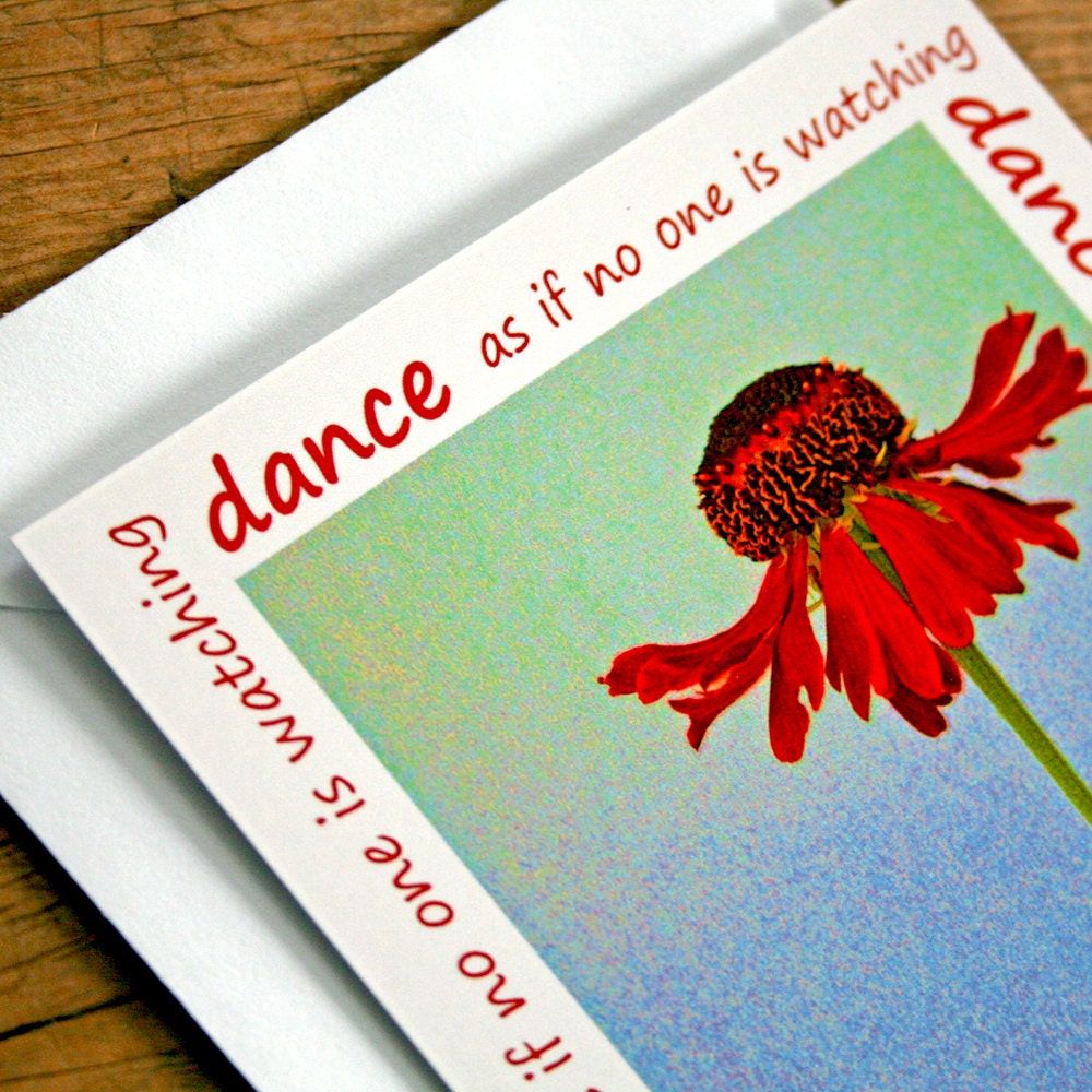 5x5 fine art photography dance as if no one is watching post card