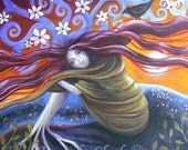 A fairytale  art print. Little Shaman by Amanda Clark