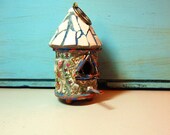 Small Mosaic Birdhouse Decorative - ReclaimedDesigns