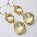 Gold Bridesmaid Earrings - Lemon Yellow Earrings - Boho Chic Earrigns - Colorblock Earrings - Gift - Avant Garde Earrings