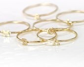 Initial Ring Gold, 14k Letter Ring, Alphabet Stacking Ring in 14k Gold, Gold Initial Jewelry