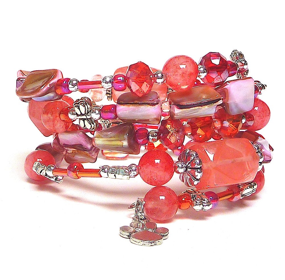 Coil Beaded Bracelet BUTTERFLY MAGIC Beading Divas Fundraiser