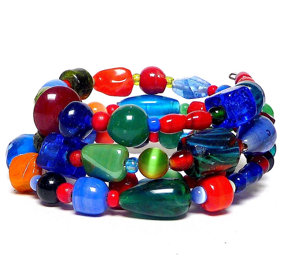Coil Beaded Bracelet LUCIA  Beading Divas Fundraiser