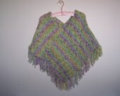 Poncho with fringe