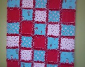 Little Red Riding Hood Baby Blanket / Raggedy Quilt
