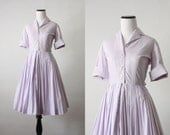 1950's dress - lilac cotton 50's dress