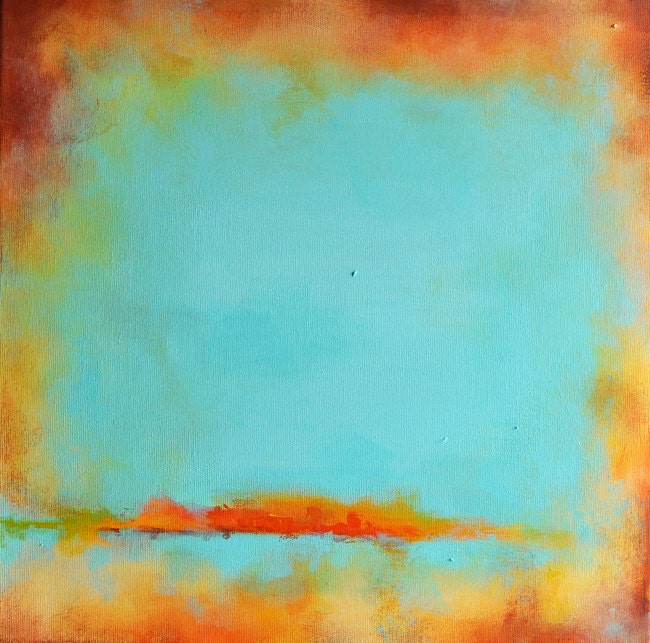 Abstract 127 Original Modern Abstract Landscape Painting 16"x16"