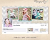 Modern Chevron Facebook Cover Photo Template INSTANT DOWNLOAD