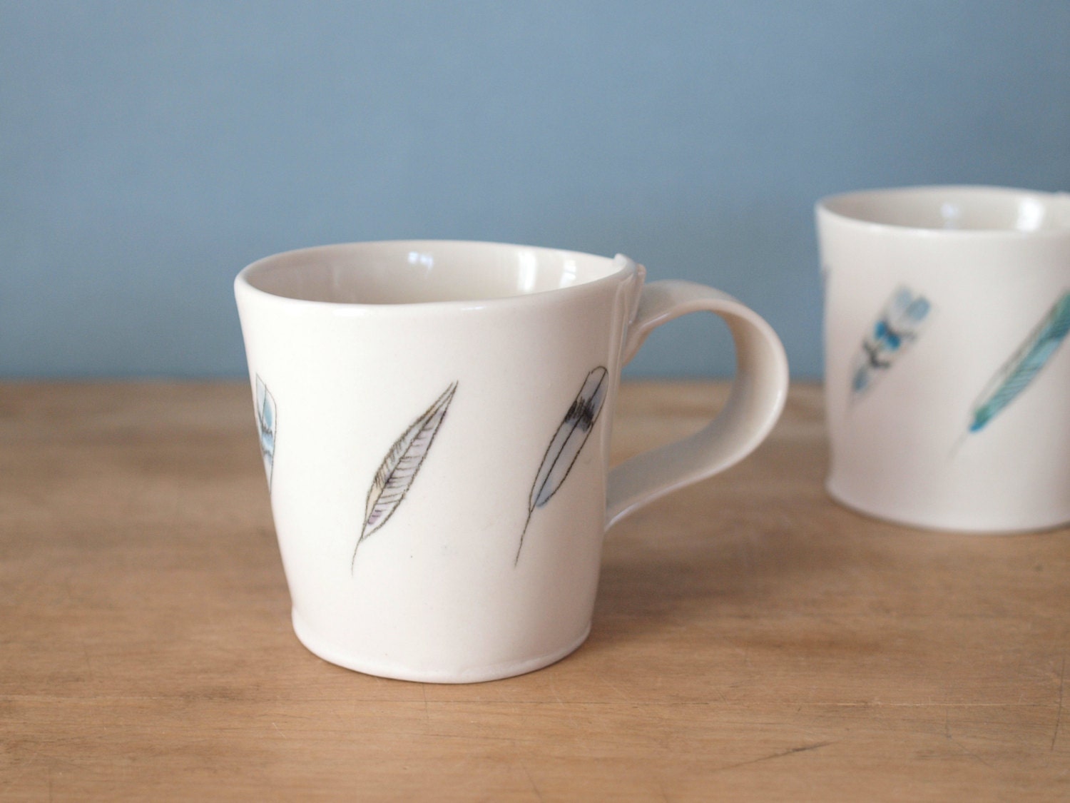 porcelain feather mug.