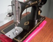 Singer 15-91 sewing machine- pre-World War 2 - scroll plate design - classic 1941 vintage workhorse