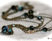 Gatsby Inspired Necklace. Long. Layered. Gunmetal.