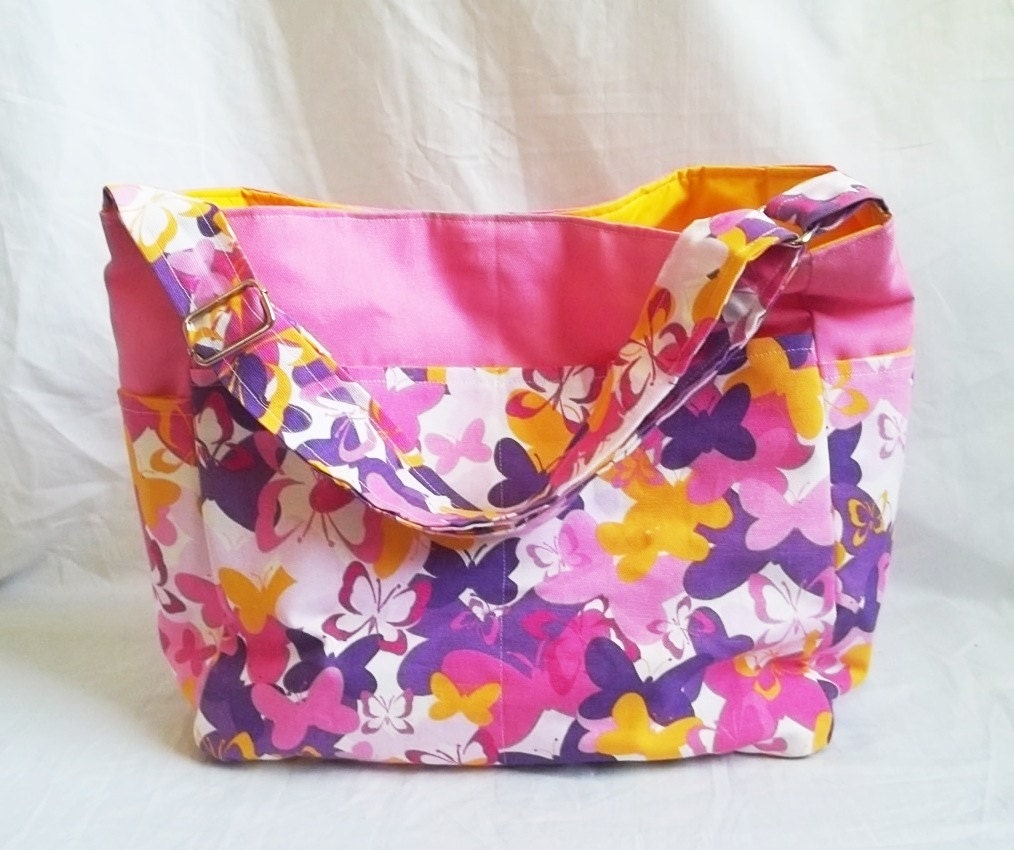 Diaper bag - School Bag - Messenger Style Market bag -  Bag with Tons of Pockets