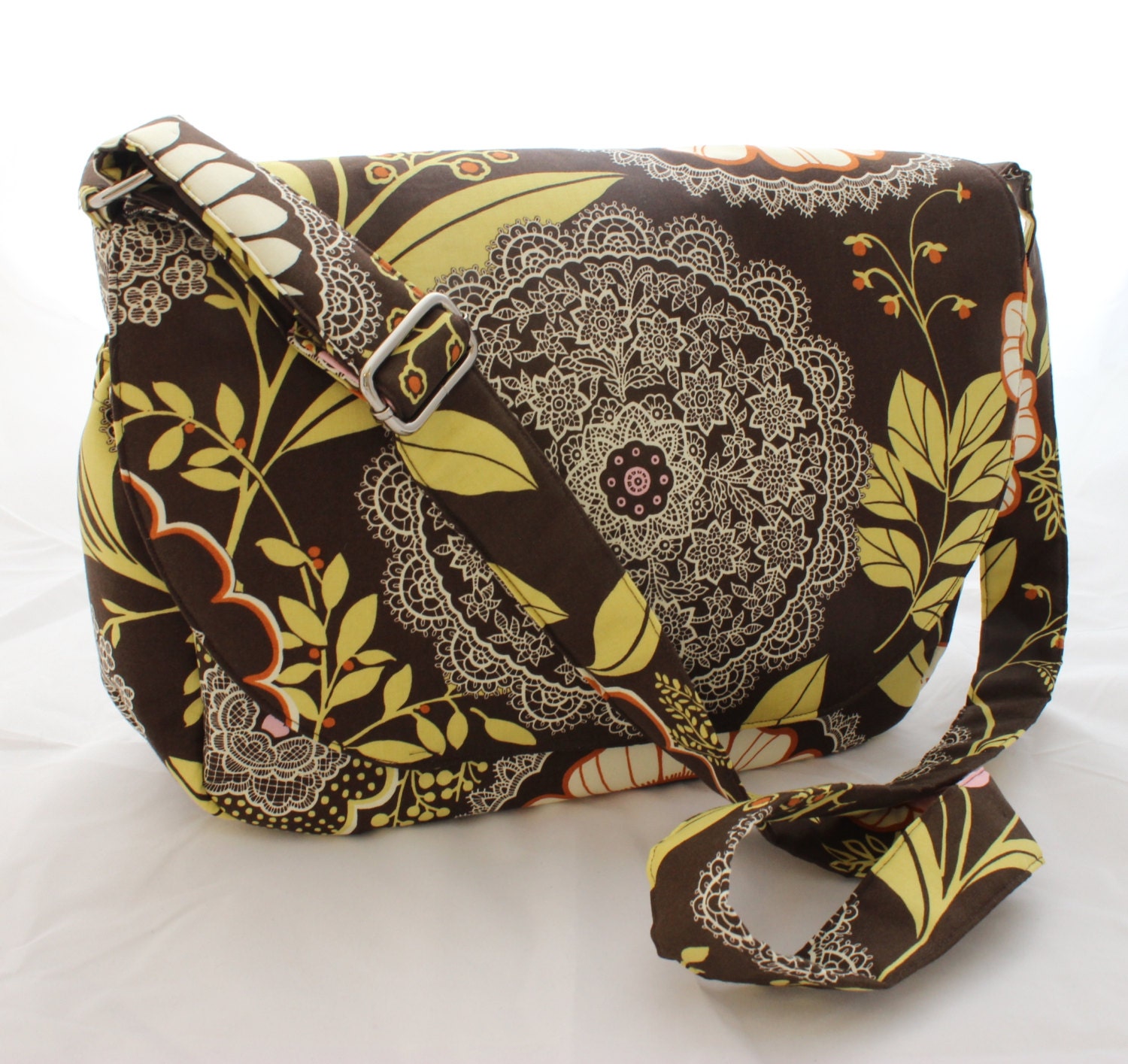 Crossbody messenger bag or over the shoulder handbag