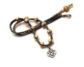 Celtic Knot Camo Hemp Necklace with Wood Beads