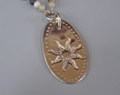 Fine Silver Starfish Necklace with Amazonite.
