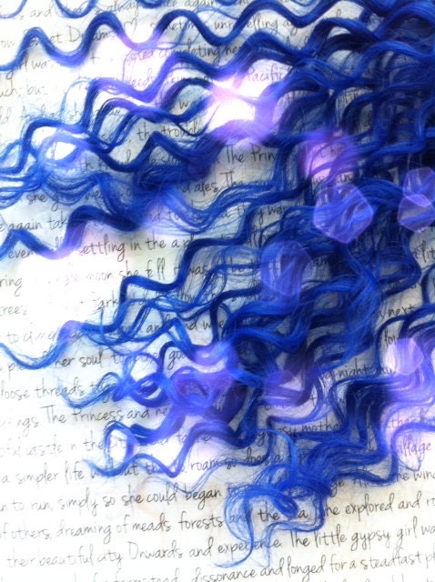 FLASH SALE the COBALT curl ... bright bold blue hair accent for those with curly hair
