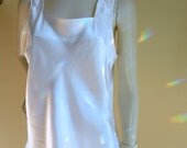 Vintage White Faux silk Camisole circa 80s